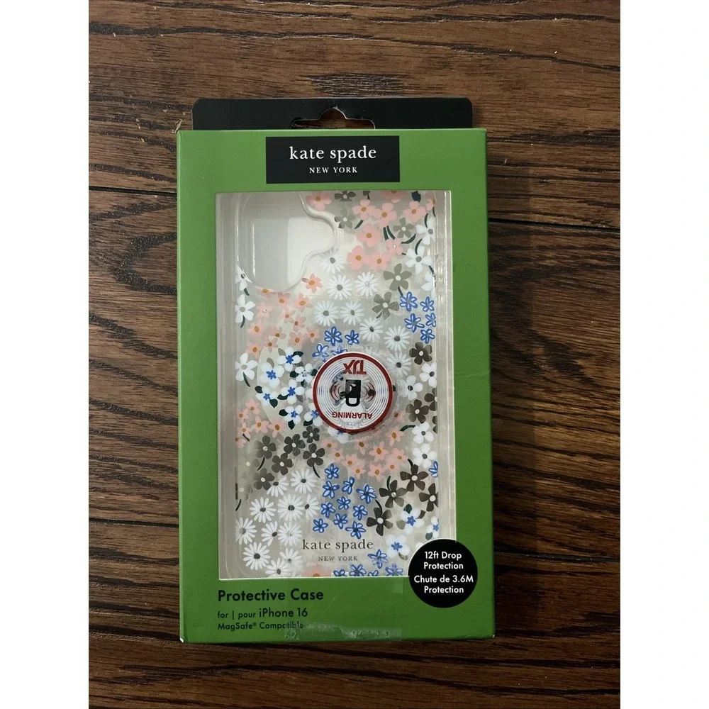 Kate Spade New York® Floral Clear Phone Case for iPhone 16 - Picture 1 of 3